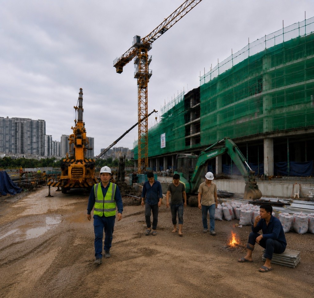 Vifence phát hiện lửa và hút thuốc tại công trường